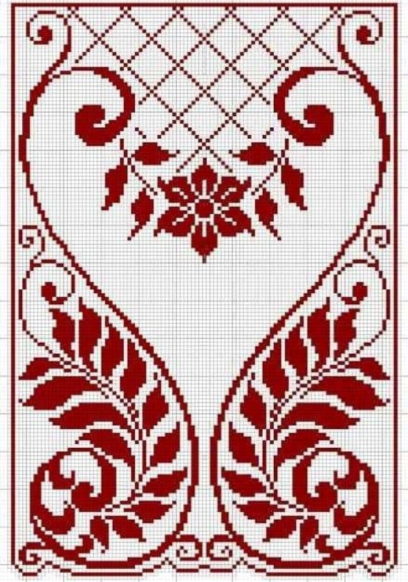 Чарівний червоний в вишивці (схеми)