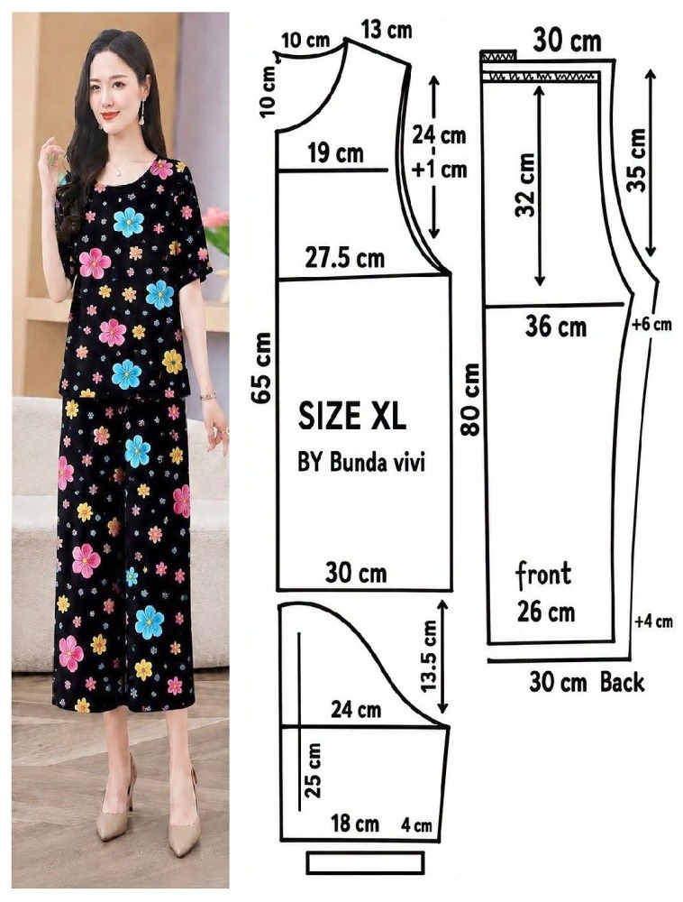 Стильний літній жіночий костюм XL з квітковим принтом